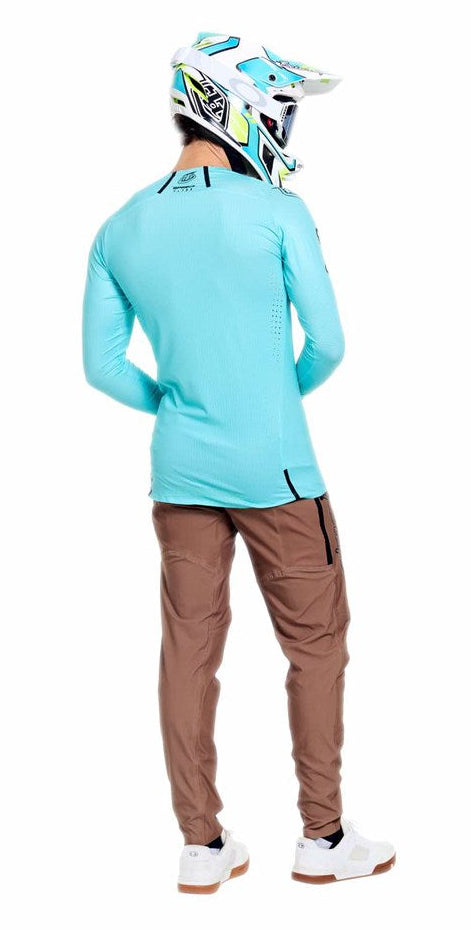 Troy Lee Designs Sprint Ultra Jersey Mono Real Teal BACK FACING MODEL