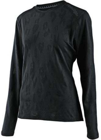 TLD Womens LILIUM LS JERSEY JACQUARD - BLACK FRONT