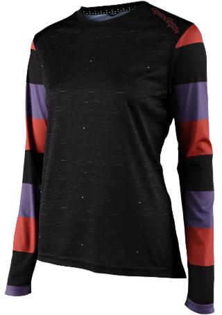 TLD Womens LILIUM LS JERSEY RUGBY - BLACK FRONT