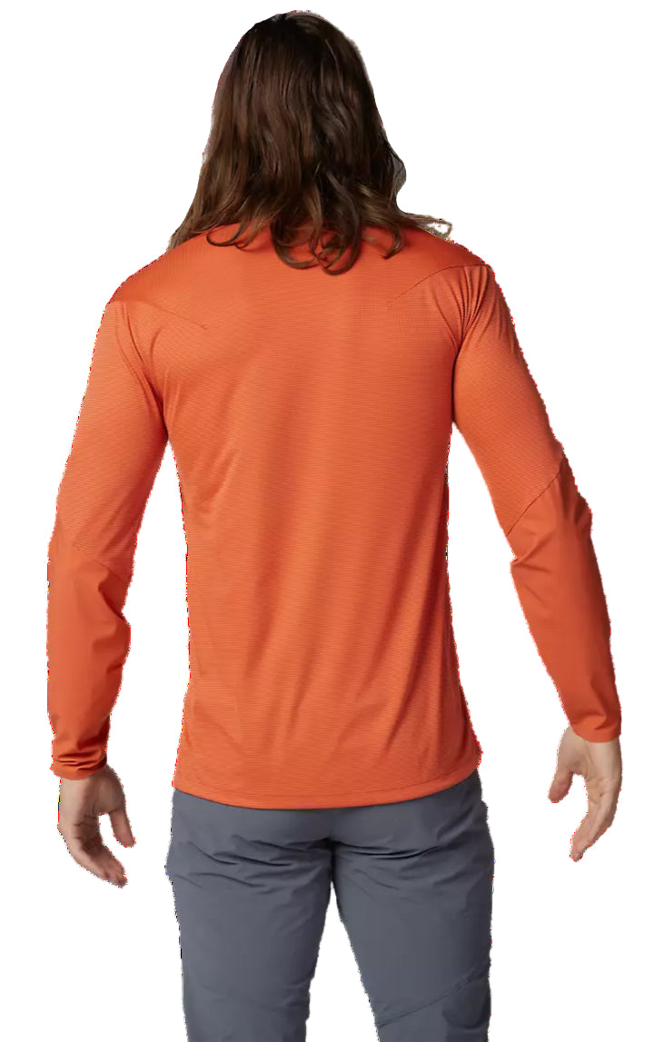 Fox Flexair Pro Long Sleeve Jersey Atomic Orange BACK FACING MODEL