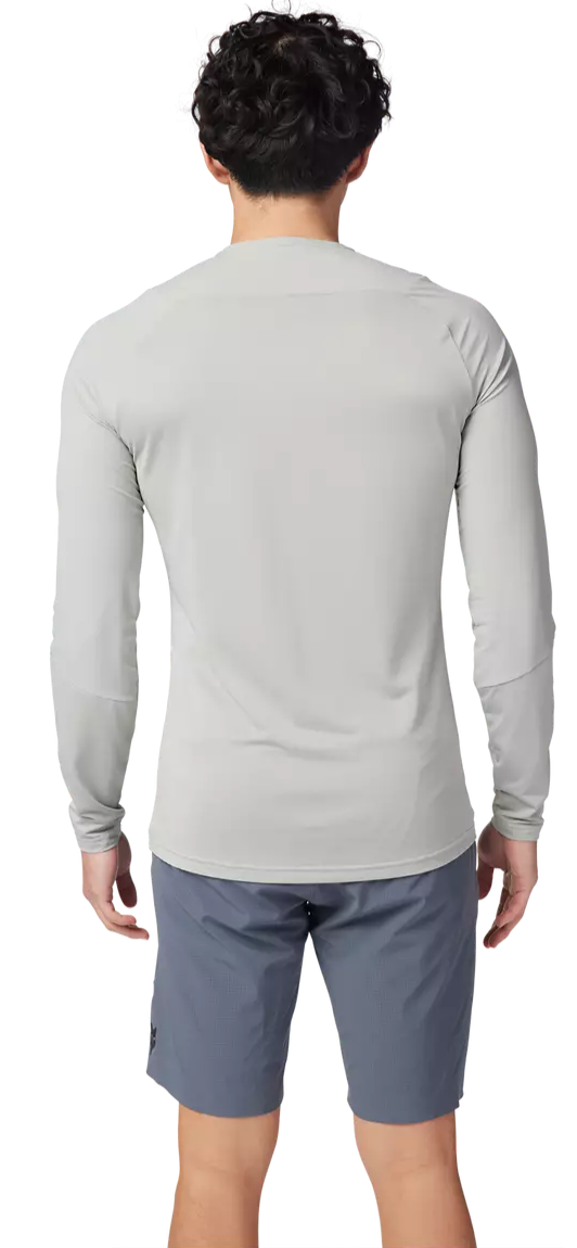 Fox Flexair Ascent LS Jersey Grey Vintage FRONT FACING MODEL