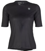 Fox Womens Flexair Ascent SS Jersey Black FRONT