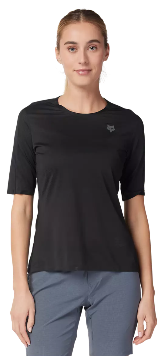 Fox Womens Flexair Ascent SS Jersey Black