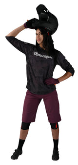 TROY LEE DESIGN Womens MISCHIEF 3/4 FLORAL BLACK