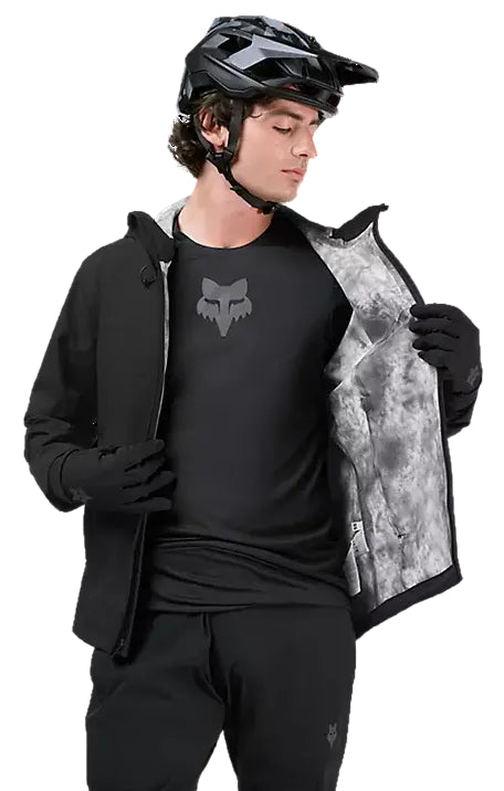 Fox Ranger Water Jacket Black FRONT FACING MODEL