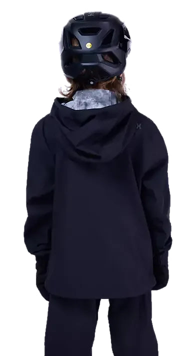 Fox Youth Ranger Water Jacket Black BACK FACING MODEL