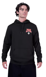 Fox Racewear Fleece Pullover Black FRONT FACING MODEL 