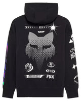 Fox Image Cosmo Oversized Fleece Pullover Black BACK