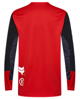 Fox Youth Defend Long Sleeve Jersey Elevated Flo Red BACK