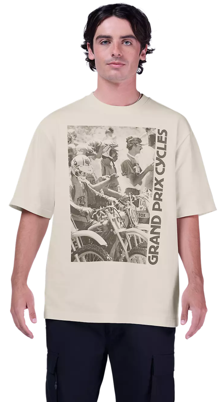 Fox Checkered SS Premium Tee Cardinal FRONT FACING MODEL 