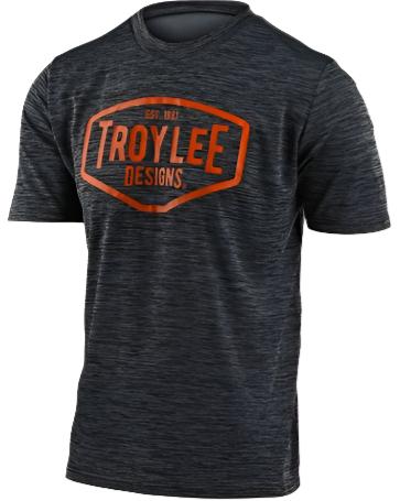 TLD FLOWLINE SS Youth JERSEY STATION HEATHER - BLACK / TANG FRONT