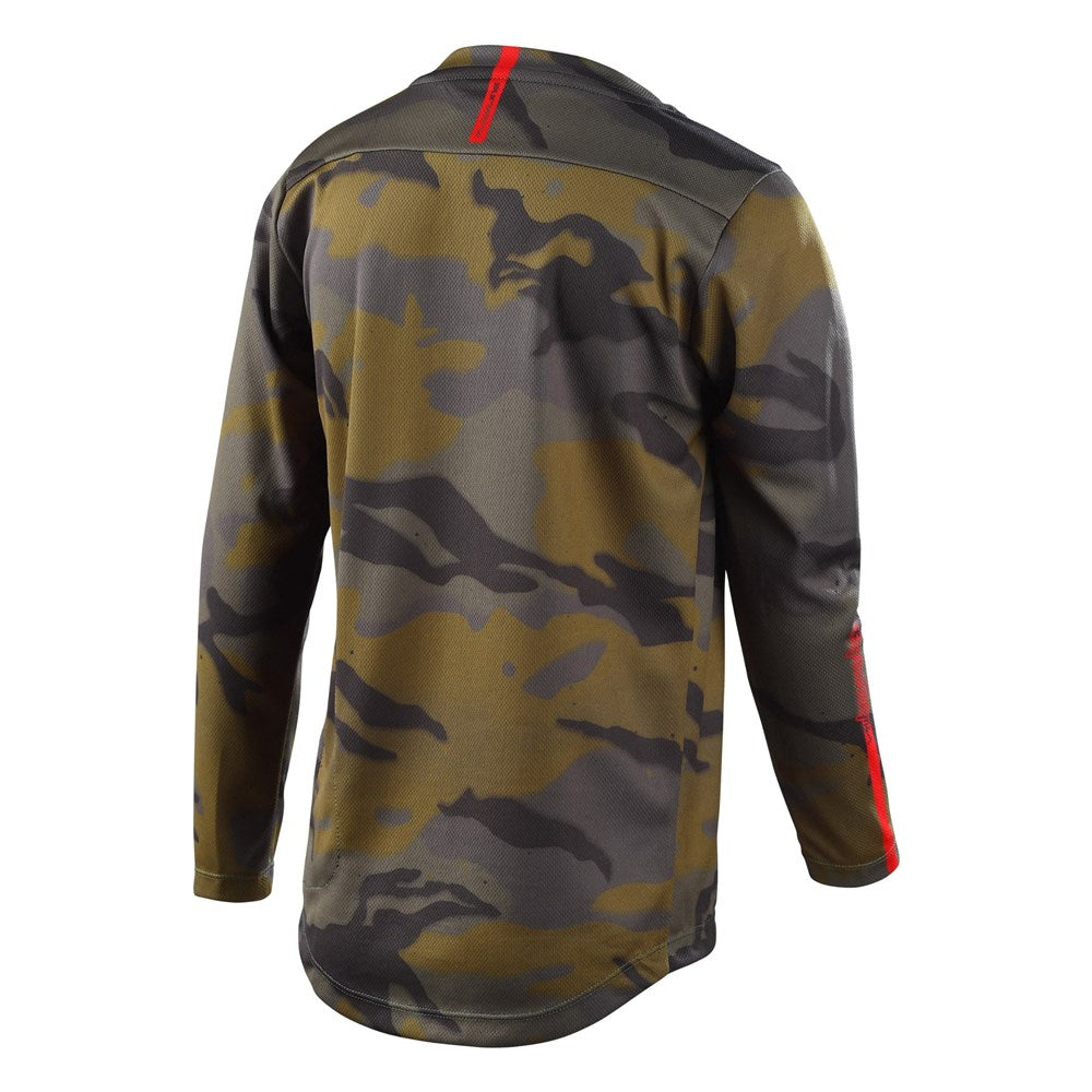 Troy Lee Designs 24.1 Flowline LS Youth Jersey Spray Camo Army