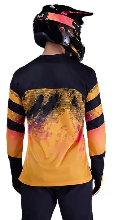 Fox Ranger LS Jersey Kairos Tangerine BACK FACING MODEL