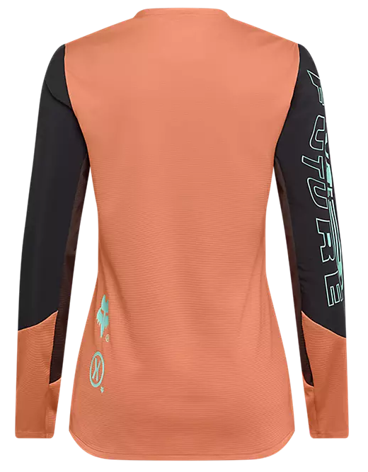 Fox Defend Long Sleeve Jersey Elevated Coral BACK