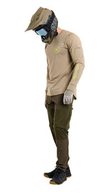 Troy Lee Designs Ruckus LS Ride Tee 25.2 The Fuzz Timber SIDE-FRONT FACING MODEL