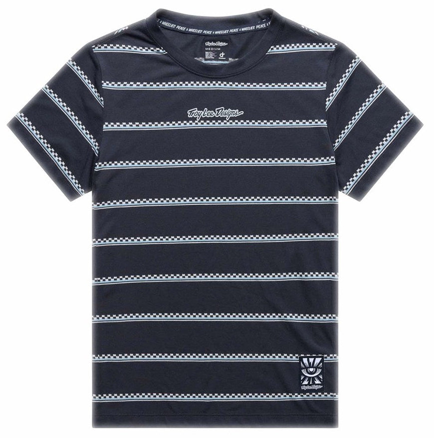 Troy Lee Designs Womens Lilium Ride Short Sleeve Tee Checked Out Carbon FRONT