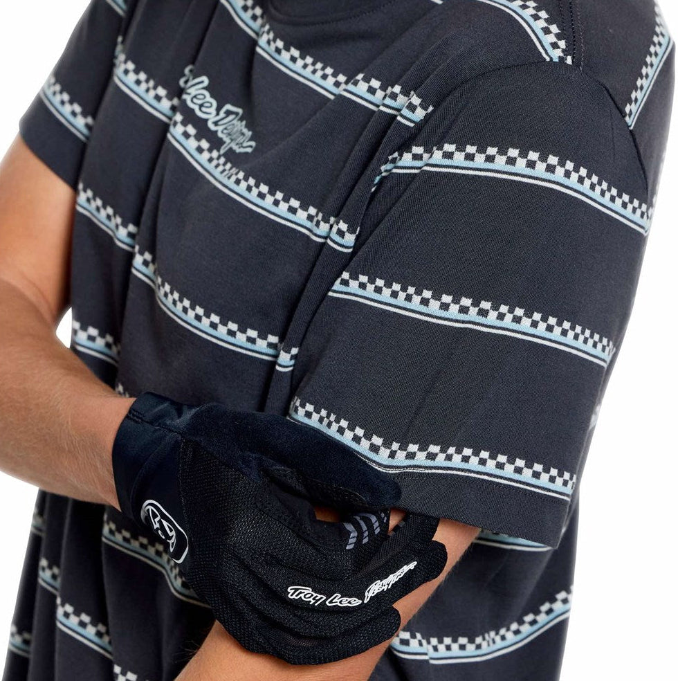 Troy Lee Designs Womens Lilium Ride Short Sleeve Tee Checked Out Carbon DETAILS