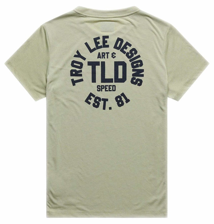 Troy Lee Designs Womens Lilium Ride Short Sleeve Tee Stamps Sage BACK