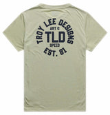 Troy Lee Designs Womens Lilium Ride Short Sleeve Tee Stamps Sage BACK