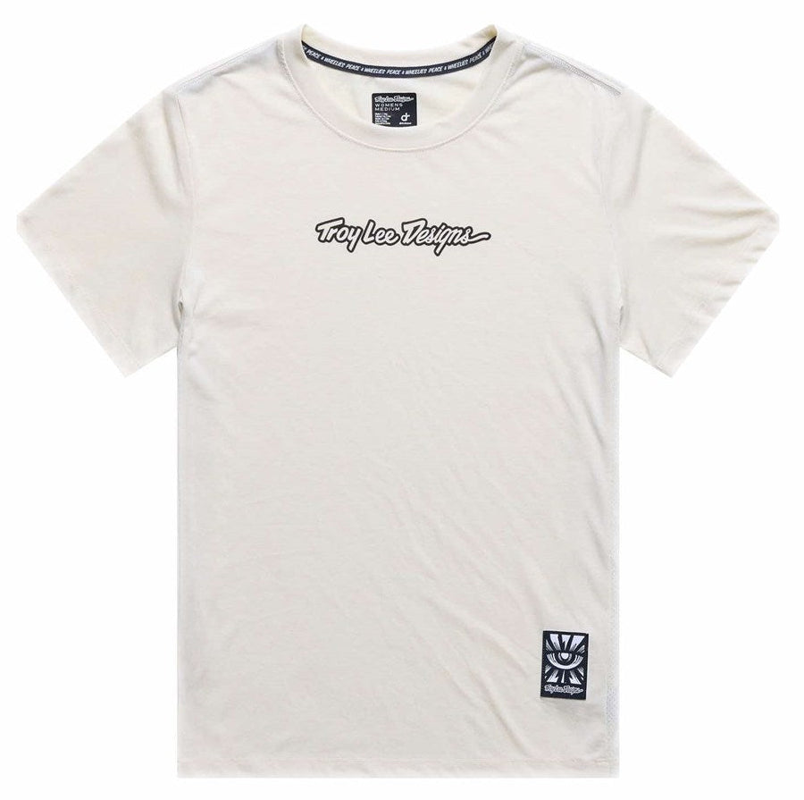 Troy Lee Designs Womens Lilium Ride Short Sleeve Tee Signature Pumice FRONT