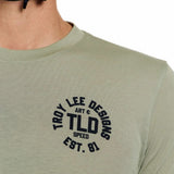 Troy Lee Designs Skyline Ride Short Sleeve Tee Stamps Sage DETAILS