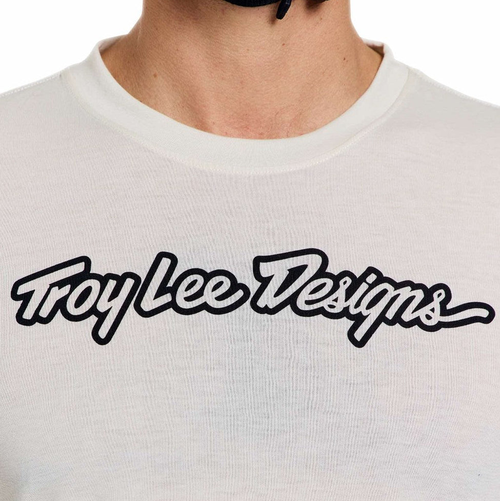 Troy Lee Designs Skyline Ride Short Sleeve Tee Signature Pumice DETAILS