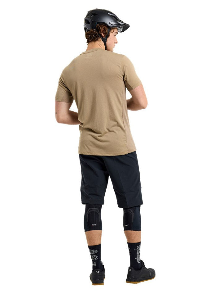 Troy Lee Designs Skyline SS Ride Tee 25.2 Scrubbed Timber BACK FACING MODEL