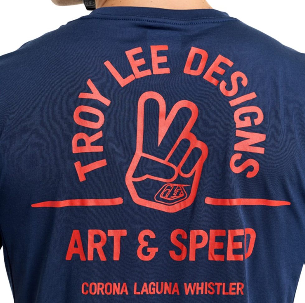 Troy Lee Designs Skyline SS Ride Tee Locals Midnight 25.2 BACK DETAILS