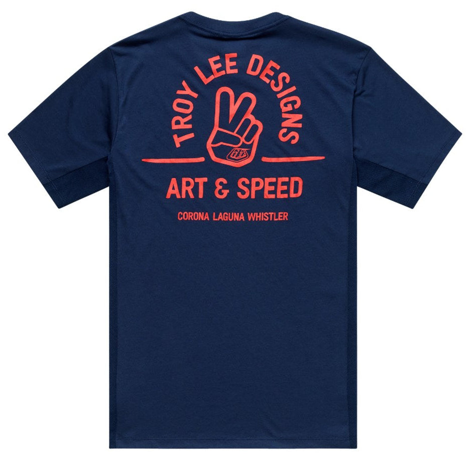 Troy Lee Designs Skyline SS Ride Tee Locals Midnight 25.2 BACK