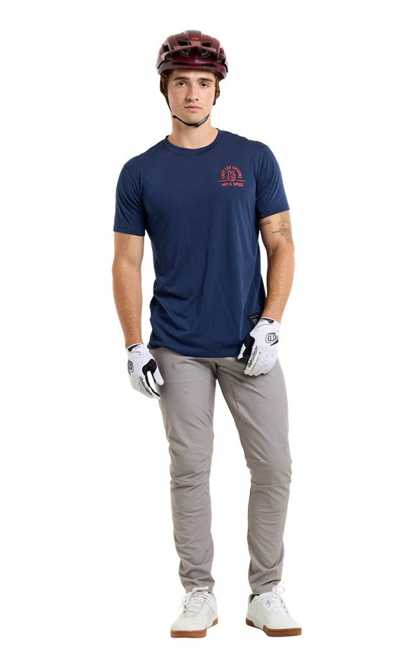 Troy Lee Designs Skyline SS Ride Tee Locals Midnight 25.2 FRONT FACING MODEL