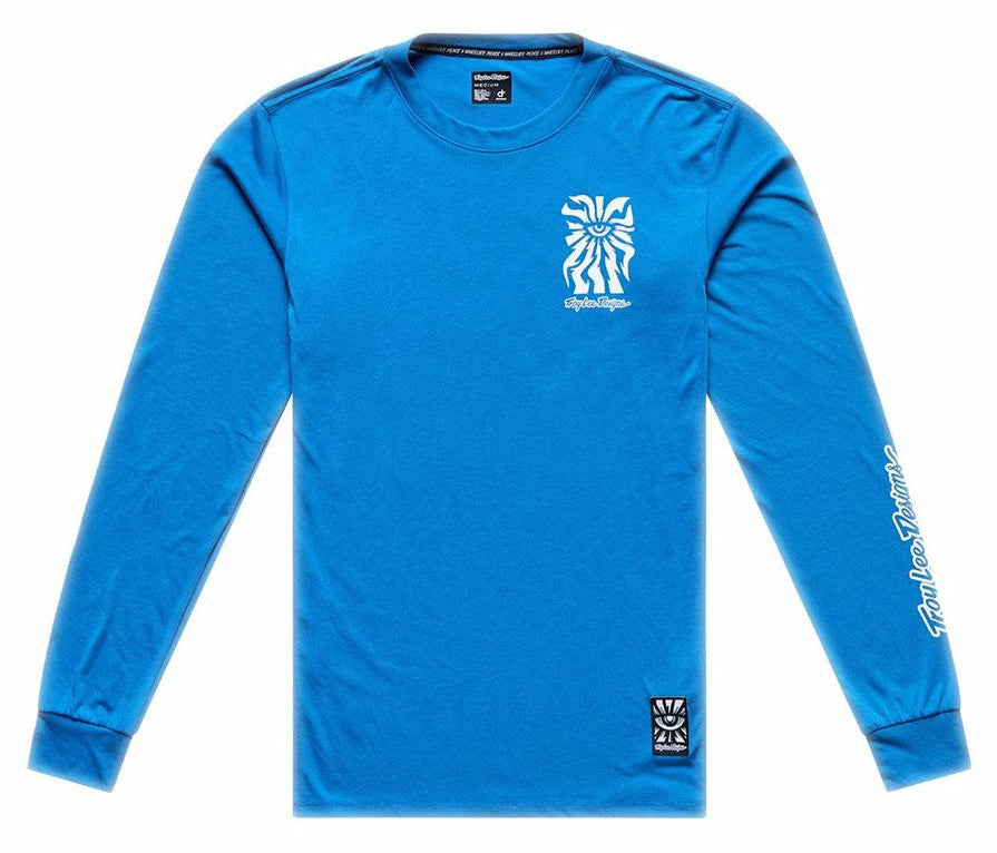 Troy Lee Designs Skyline Ride Long Sleeve Tee One Eye Aero Blue FRONT