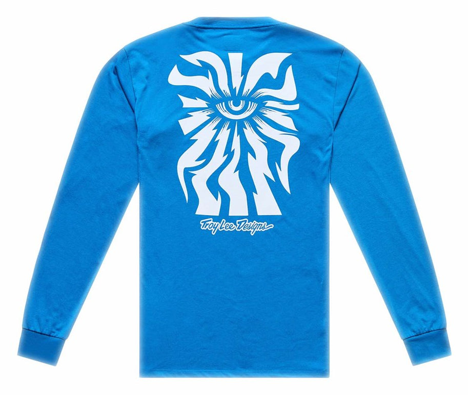 Troy Lee Designs Skyline Ride Long Sleeve Tee One Eye Aero Blue BACK
