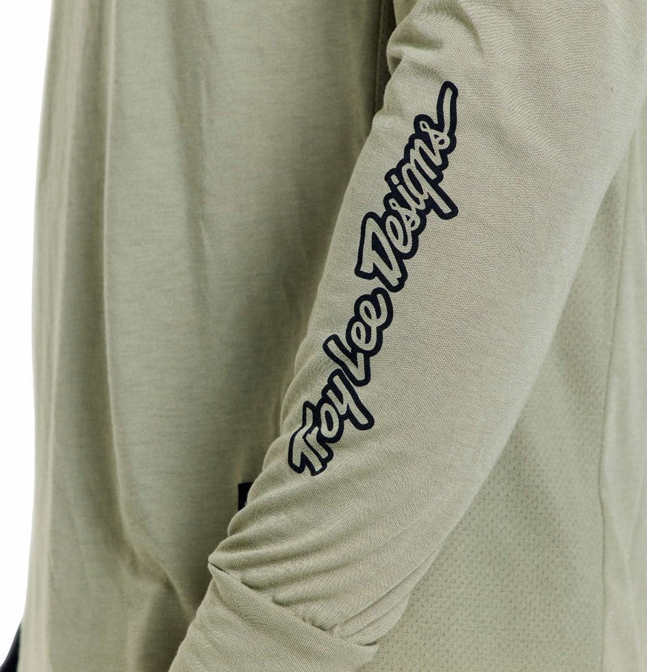 Troy Lee Designs Skyline Ride Long Sleeve Tee Stamps Sage DETAILS