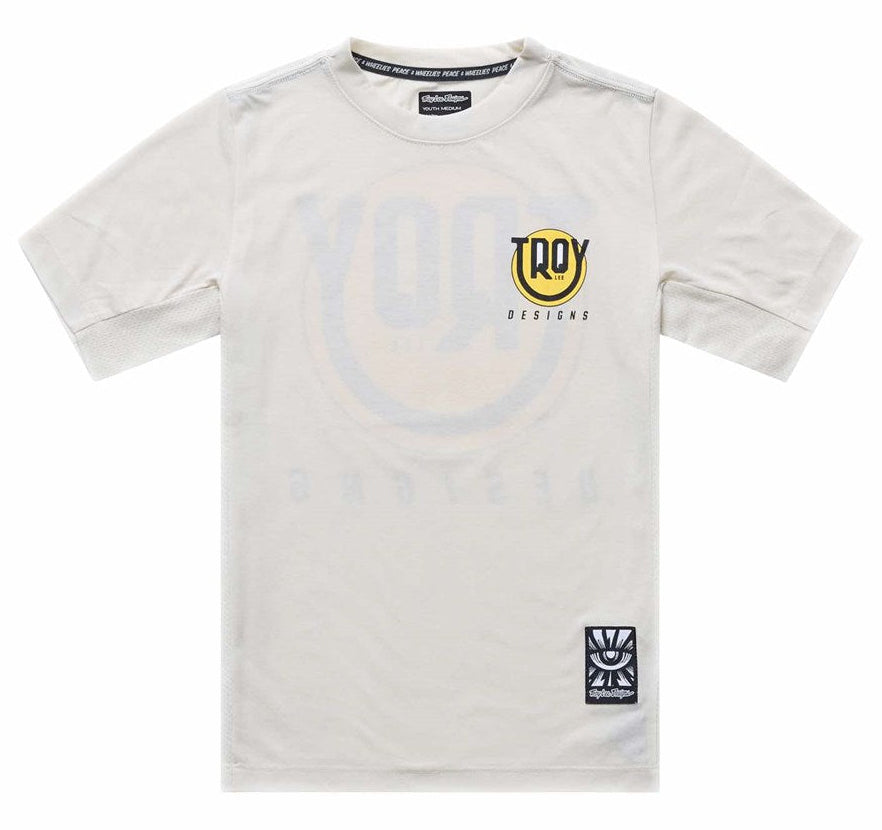 Troy Lee Designs Youth Skyline Ride Short Sleeve Tee Happy Pumice FRONT