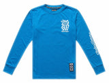 Troy Lee Designs Youth Skyline Ride Long Sleeve Tee One Eye Aero Blue FRONT