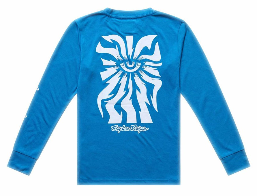 Troy Lee Designs Youth Skyline Ride Long Sleeve Tee One Eye Aero Blue BACK