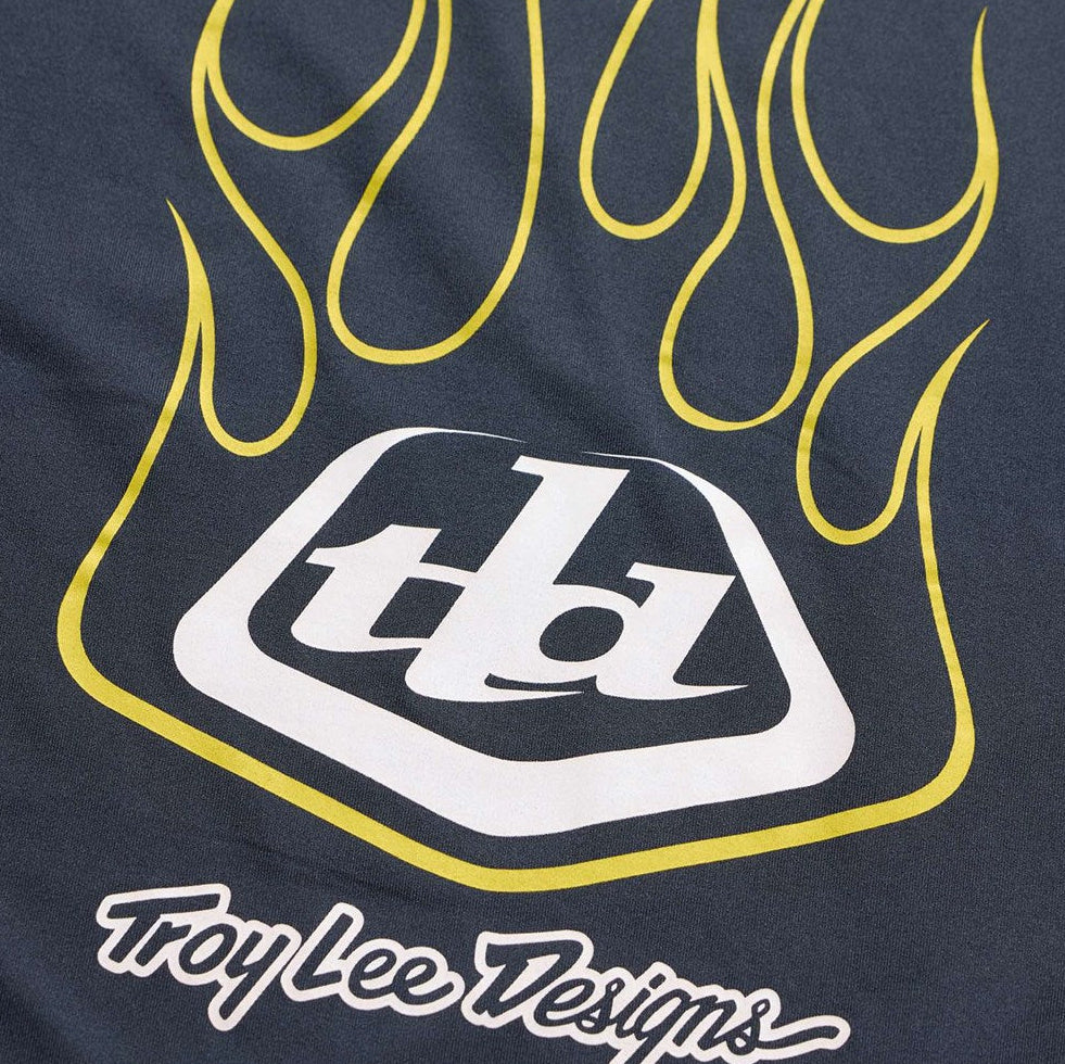 Troy Lee Designs Youth Ruckus Ride Long Sleeve Tee Pressed Carbon DETAILS