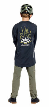 Troy Lee Designs Youth Ruckus Ride Long Sleeve Tee Pressed Carbon BACK