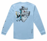 Troy Lee Designs Youth Ruckus Ride LS Tee Carbs Dawn Blue BACK