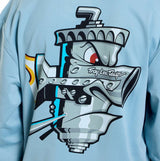 Troy Lee Designs Youth Ruckus Ride LS Tee Carbs Dawn Blue DETAILS