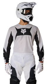 Fox Racing 180 Air Taper Black/White Jersey FRONT FACING MODEL