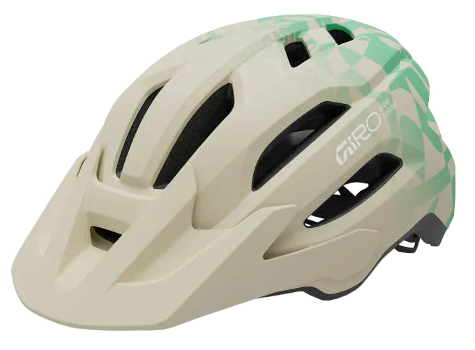 Giro Fixture II MTB Cycling Helmet - Matte Stone / Green Rush
