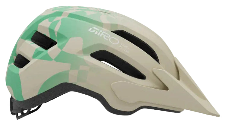 Giro Fixture II MTB Cycling Helmet - Matte Stone / Green Rush