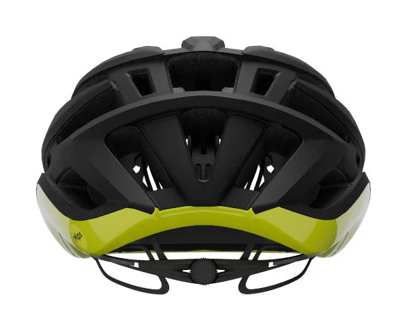 Giro Agilis MIPS Road Bike Helmet - Matte Black / Gloss Hi-Vis Yellow