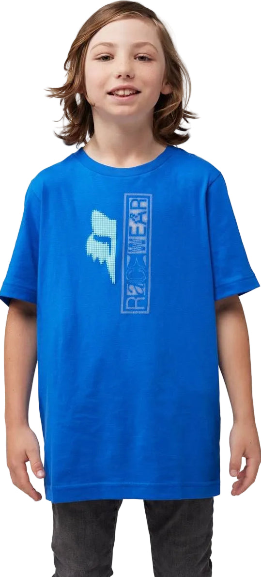 Fox Youth Throttle Short Sleeve Tee Blue FRONT