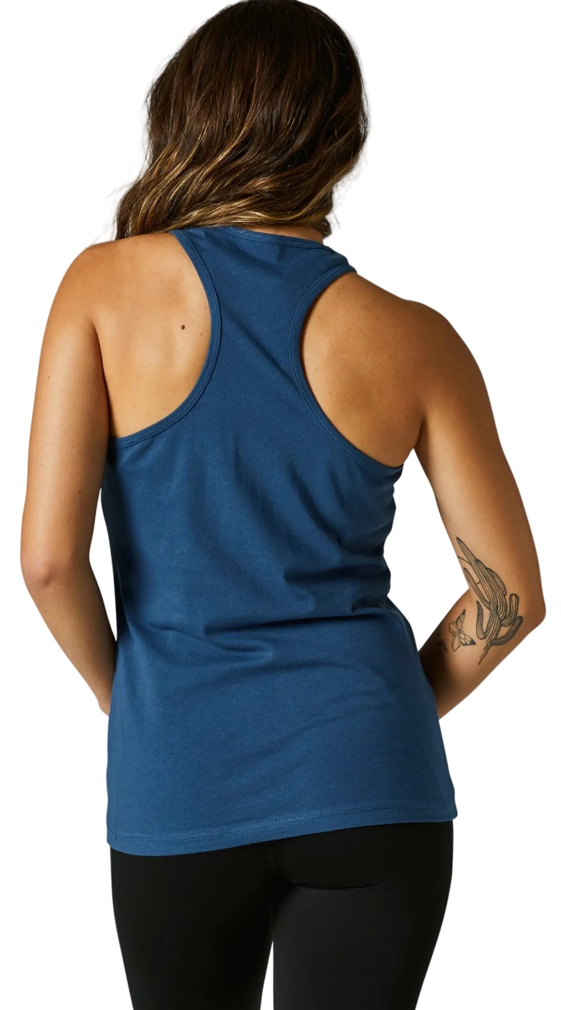 Fox Women RWT TANK Dark Indigo BACK FACING MODEL