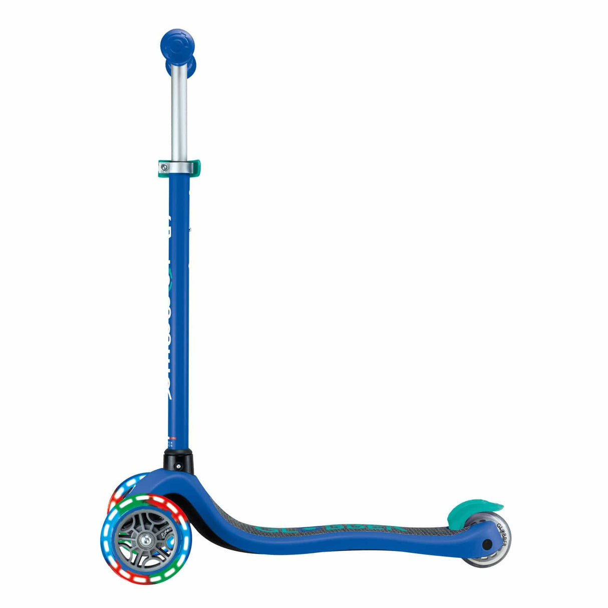 Globber PRIMO V2 Scooter with lights and Griptape - Navy Blue/Green