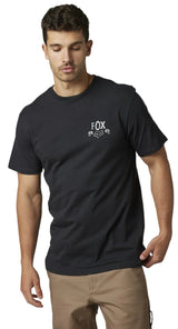 Fox NO CONTEST Short Sleeve PREMIUM TEE Black FRONT FACING MODEL