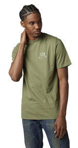 Fox NO CONTEST Short Sleeve PREMIUM TEE Army FRONT FACING MODEL