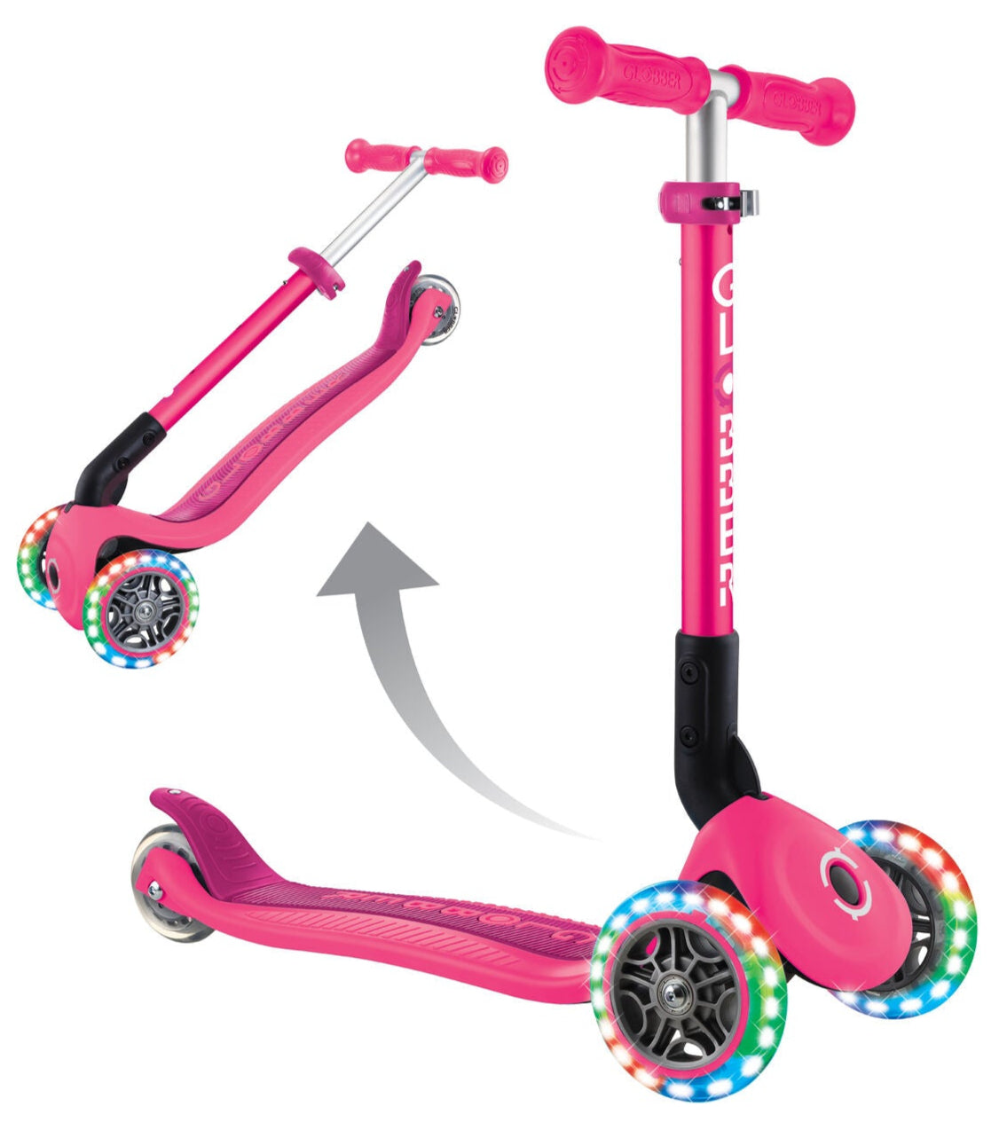 Globber Junior Foldable Scooter with Lights